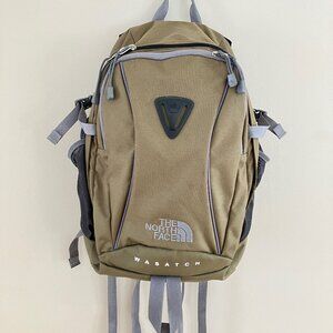 The North Face Wasatch Backpack Green/Grey Daypack Hiking Laptop
